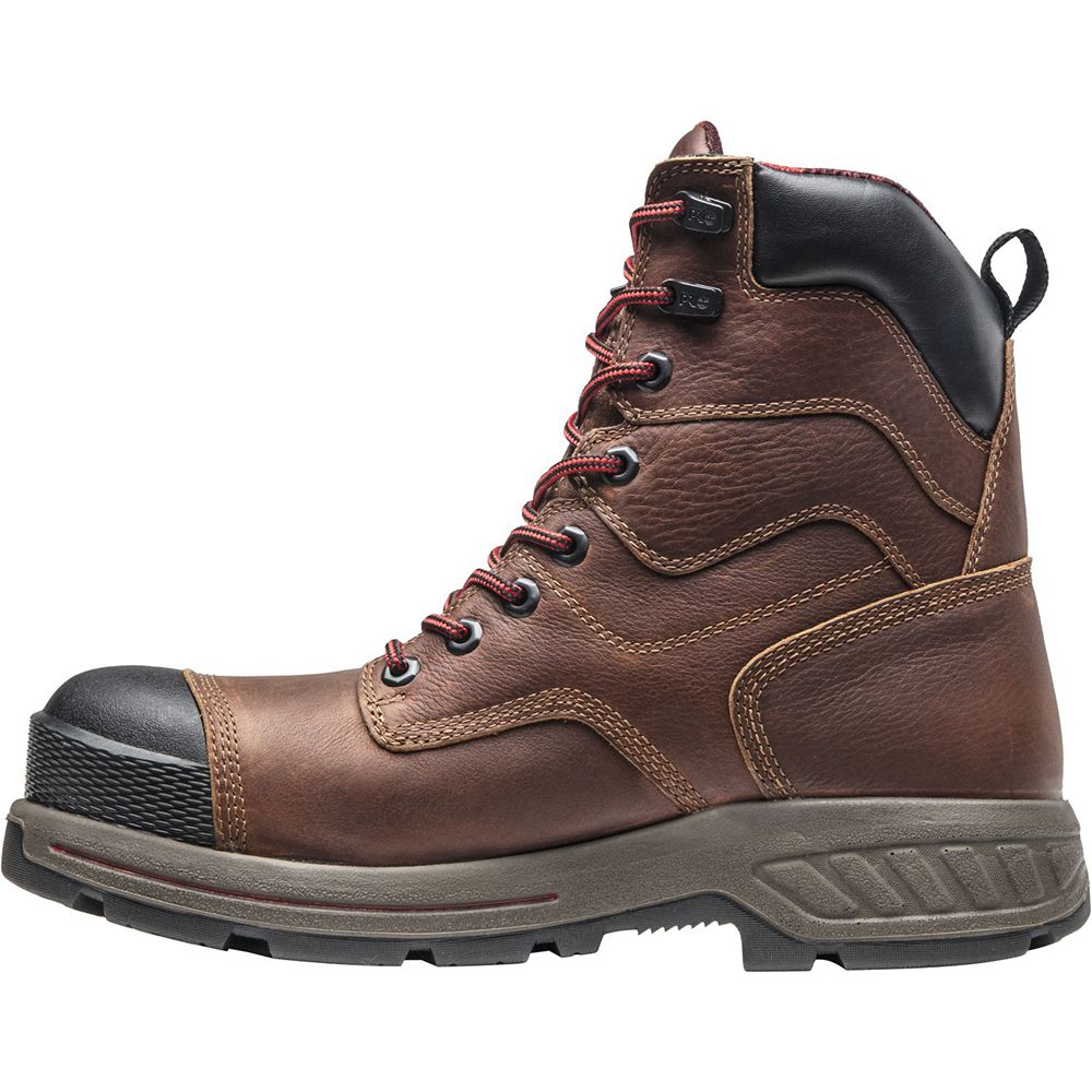 Timberland Mens Work Boots PRO® Endurance HD 8\" Comp Toe - Brown/Black - India CP3467125